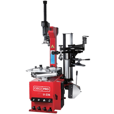 GEO U-236 red and black tyre changer with GEO PRO logo on a white background
