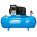 Blue B4900 200L air compressor with ABAC branding on a white background, front view