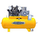 Yellow Emax 200L 4HP Air compressor with EMAX branding on a white background, front view