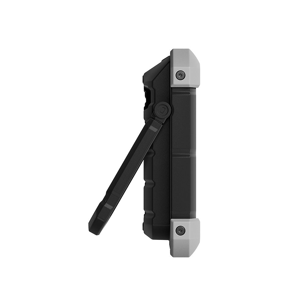 TOPDON Phoenix Lite 3 left edge view with stand extended for hands-free use on white background