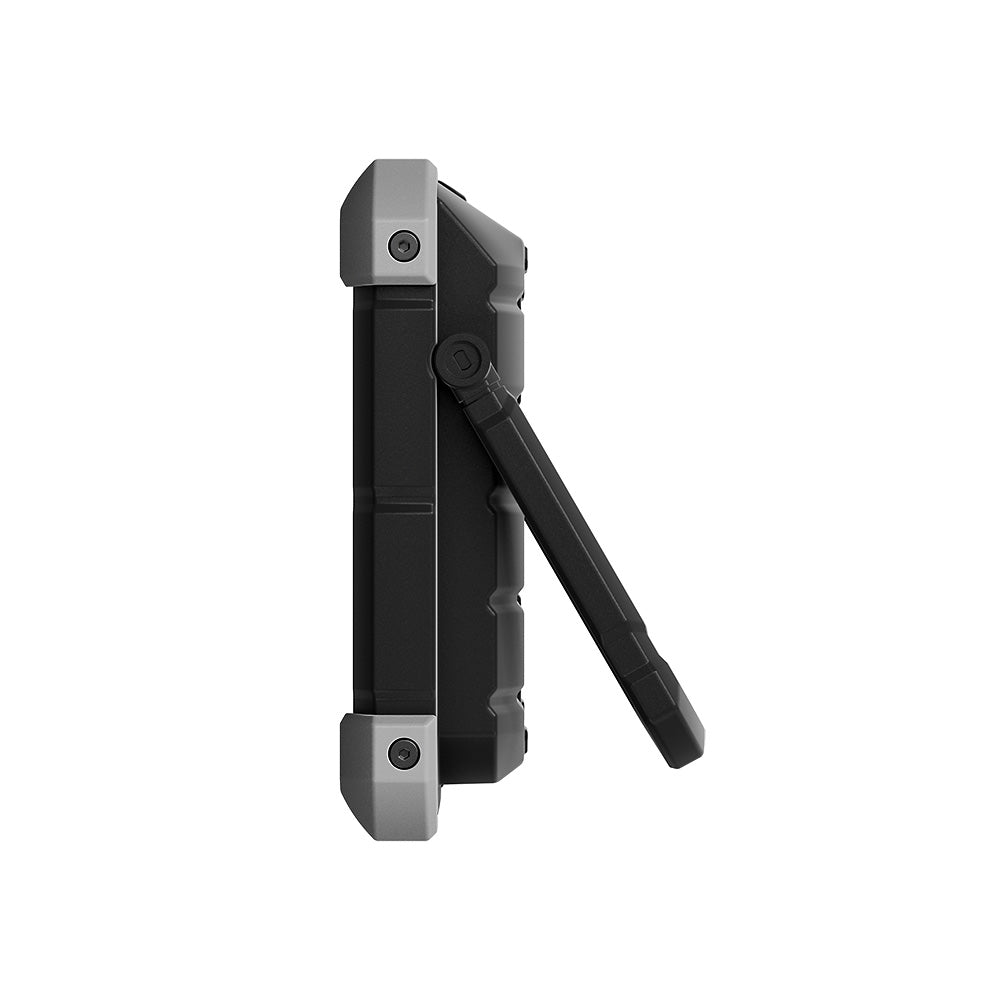 TOPDON Phoenix Lite 3 right edge view with stand fully deployed showing rubber casing on white background