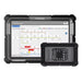 Topdon diagnostic tablet with screen displaying software interface on a white background
