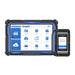 Topdon diagnostic tool with screen displaying software interface on a white background